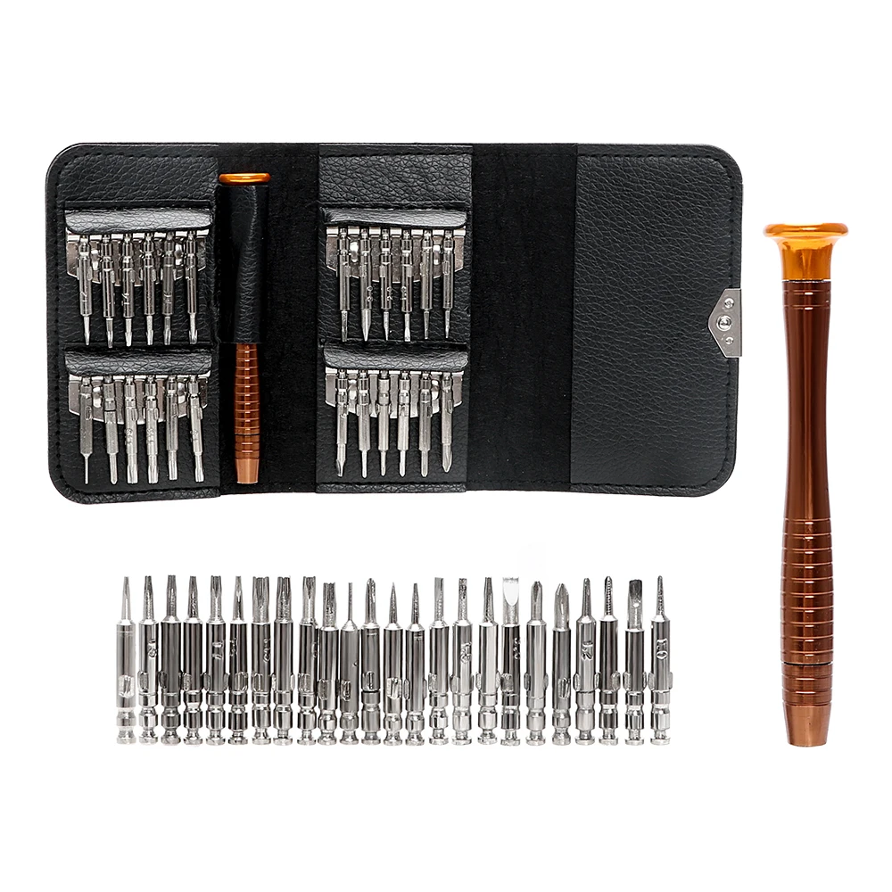 

DIYWORK Torx Screwdriver with Bag Repair Disassemble Kit Mobile Phone Repair Tool Set Pen Style Hand Tools 25 in 1