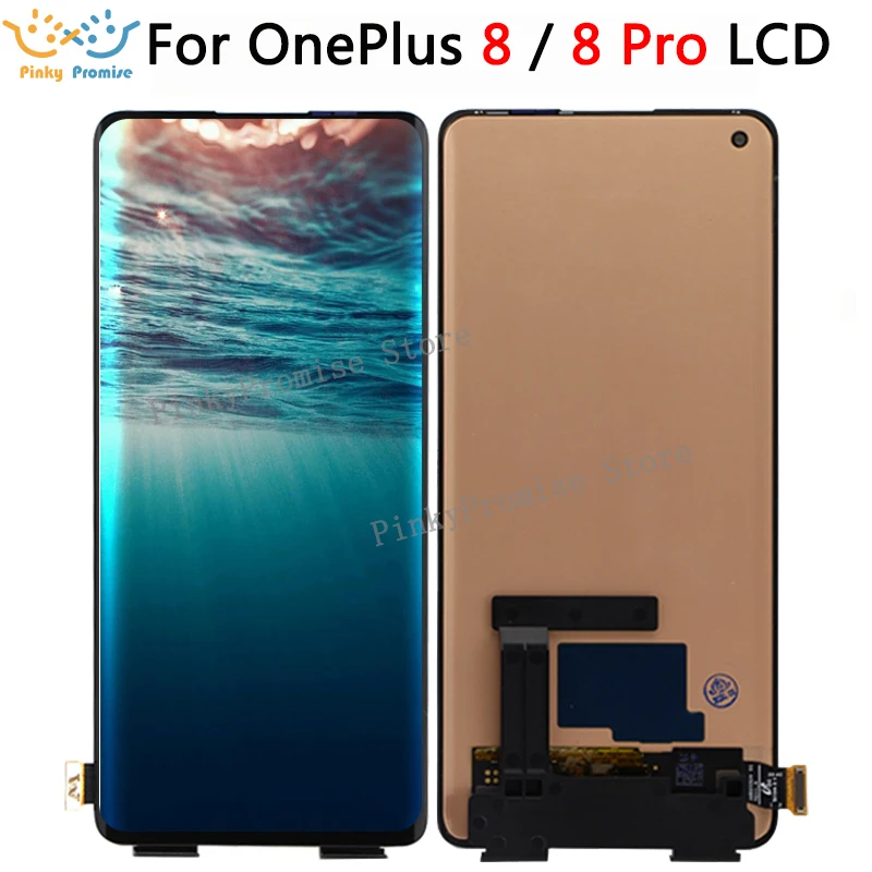 ЖК-дисплей AMOLED для Oneplus 8 оригинальный сменный с дигитайзером в сборе Запасная