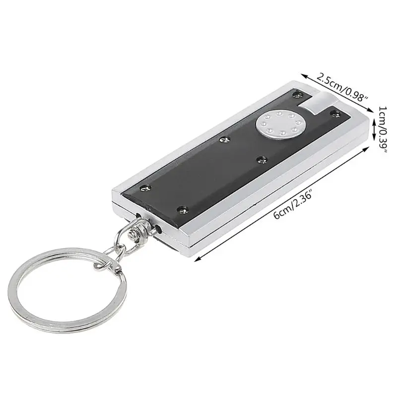 

Mini Super Bright Light LED FlashLight Plastic Single File Flashlights With Keychain