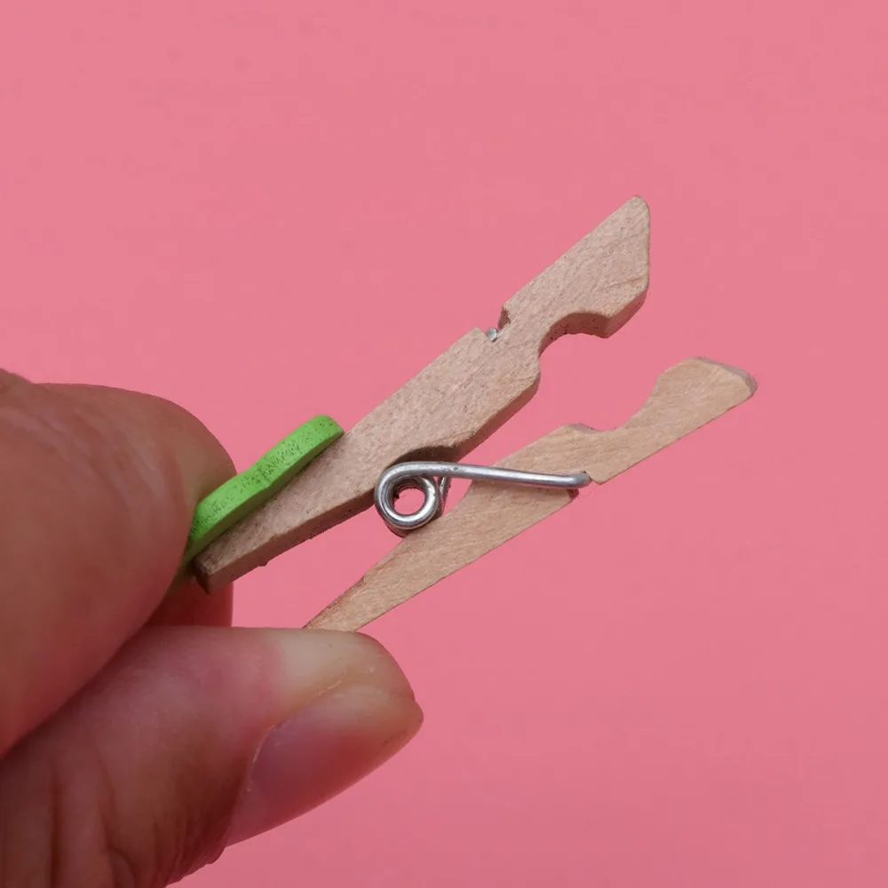 

10pcs Cartoon Animal Clips Wooden Photo Clips Adorable Bee Picture Clip