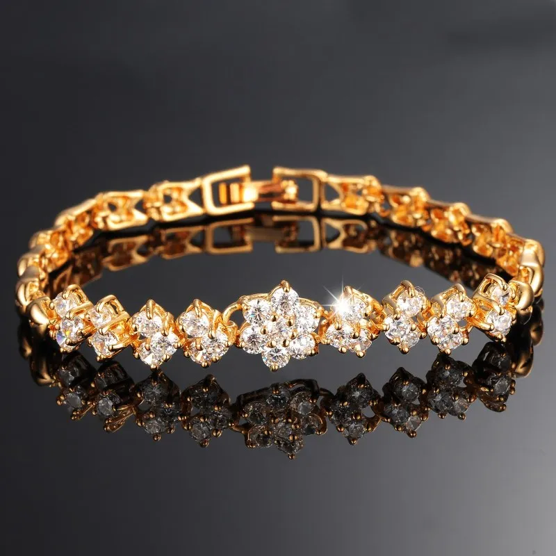 

CAB002 New Fashion Roman Style Woman Bracelet Wristband Crystal Bracelets Gifts Jewelry Accessories Fantastic Wristlet Trinket