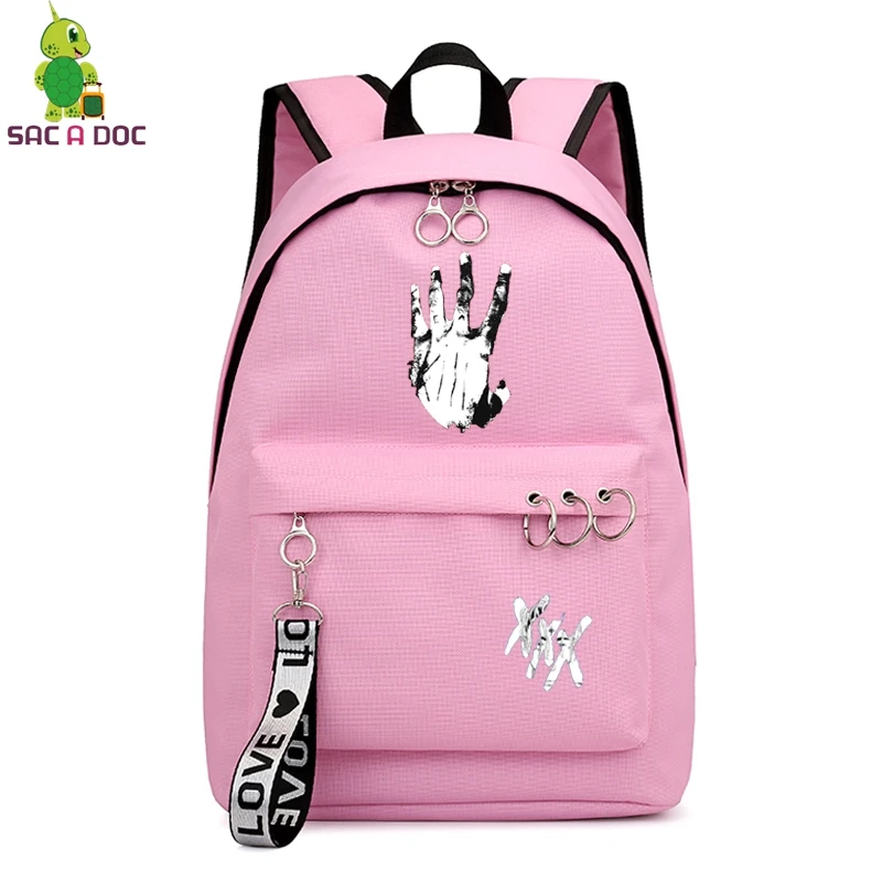 XXXTentacion рюкзак для колледжа Школьные Сумки sac dos рюкзак для ноутбука вместительные рюкзаки дорожная сумка на плечо для девочки подростка - Цвет: Лаванда