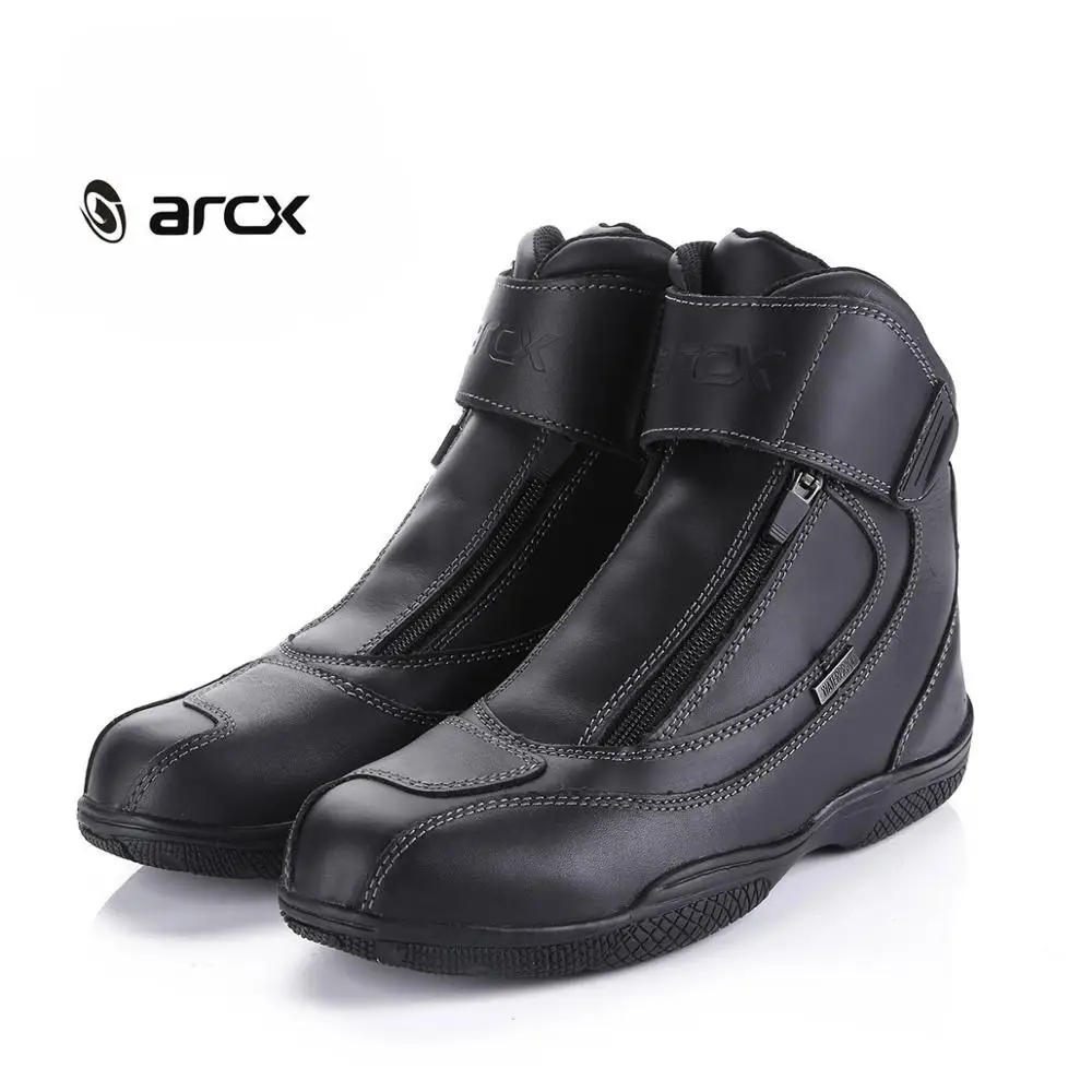 

Мотоциклетные ботинки ARCX из натуральной кожи, водонепроницаемые ботильоны для уличных гонок, обувь локомотив для езды на мотоцикле