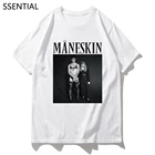 Футболка Maneskin для мужчин и женщин, модная повседневная рубашка Damiano David с круглым вырезом, Милый хлопковый топ в стиле Харадзюку