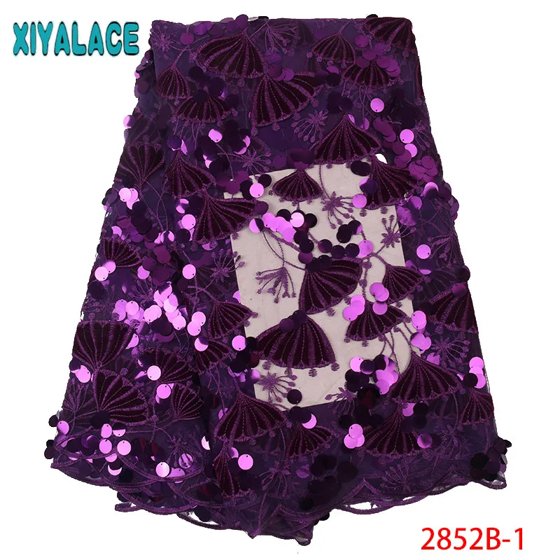 Высококачественные блестки африканская нигерийская кружевная ткань бархат и