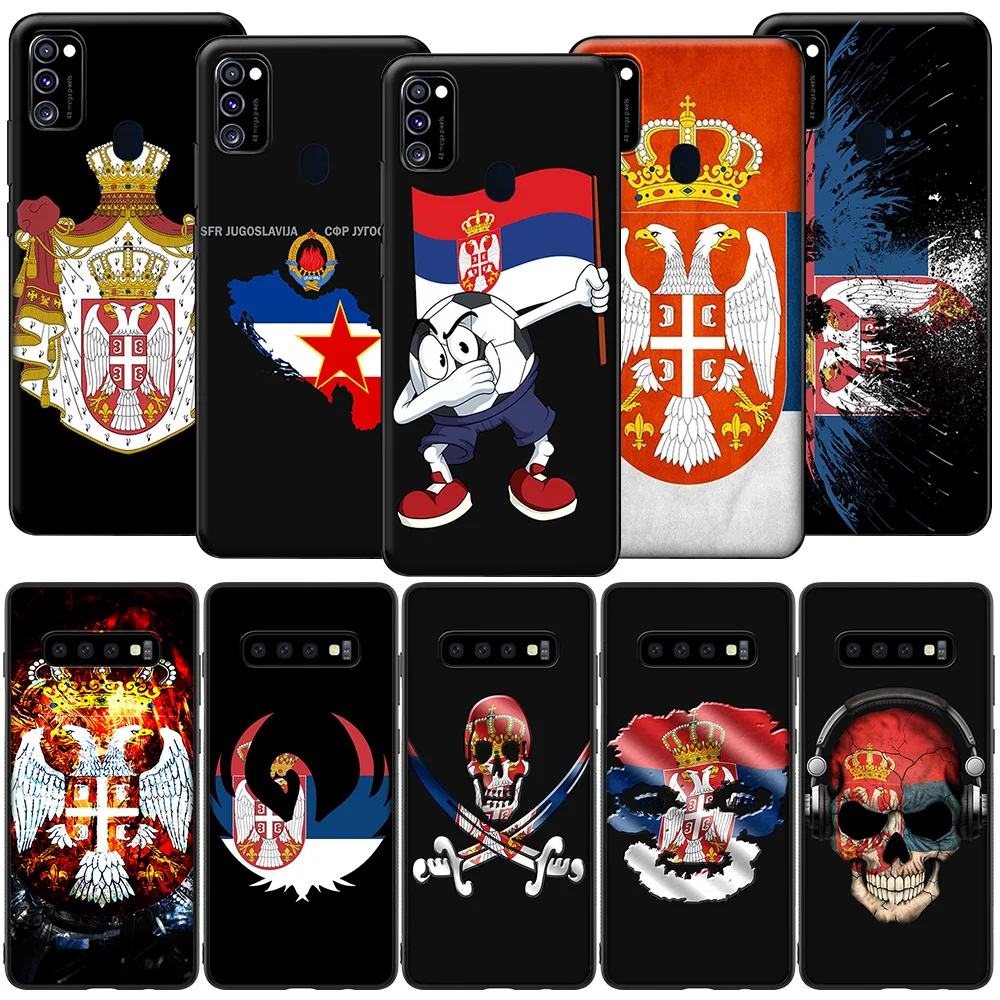 Чехол GX215 с флагом Сербии для Samsung A6 A7 A8 Plus A9 A10 A20 A30 A40 A50 A60 A70 A01 EU A11 A21S A31 A41 - купить по