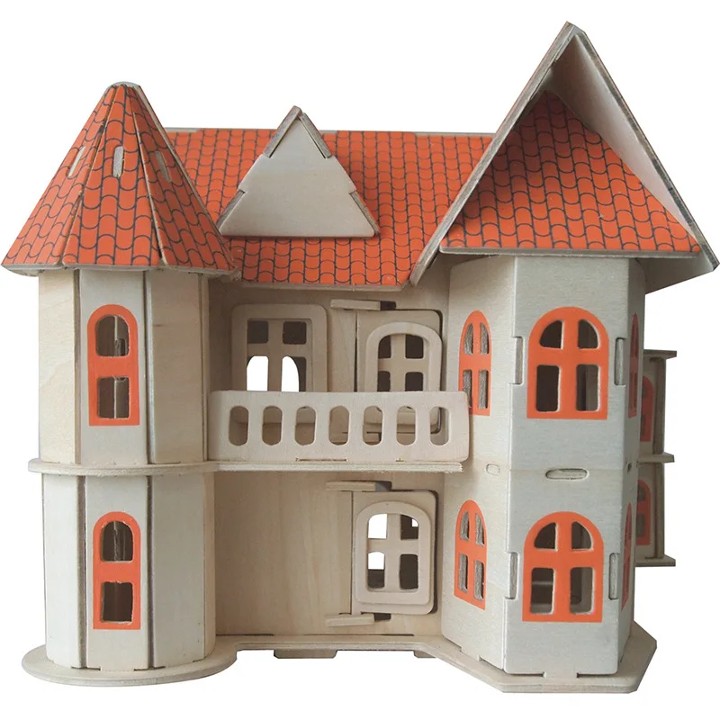candice guo! educational wooden toy 3D puzzle DIY woodcraft assembly kit building series sweet house birthday Christmas gift 1pc | Игрушки и