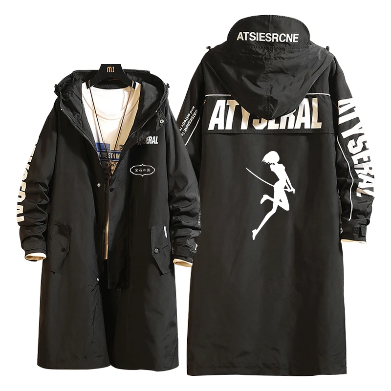 

Land of the Lustrous Cosplay Hoodie Wide Print Zipper Long Noctilucent Battle Animation Overcoat Wind Unisex Jacket Hooded Coat