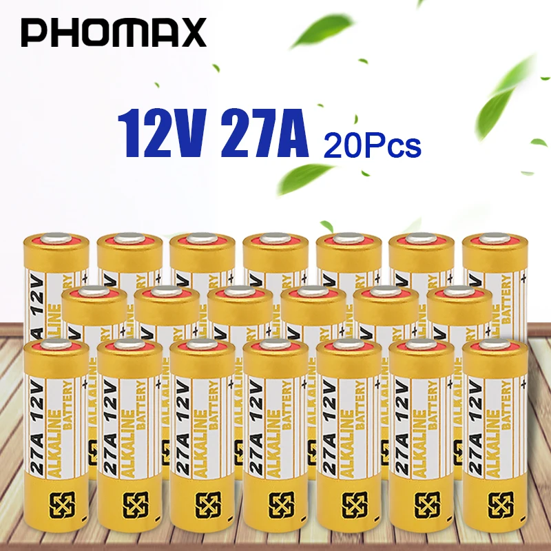 PHOMAX 20 шт./упак. 27A 12 В одноразовые батарейки A27BP K27A V27GA VR27 MS27 R27A сухой щелочные
