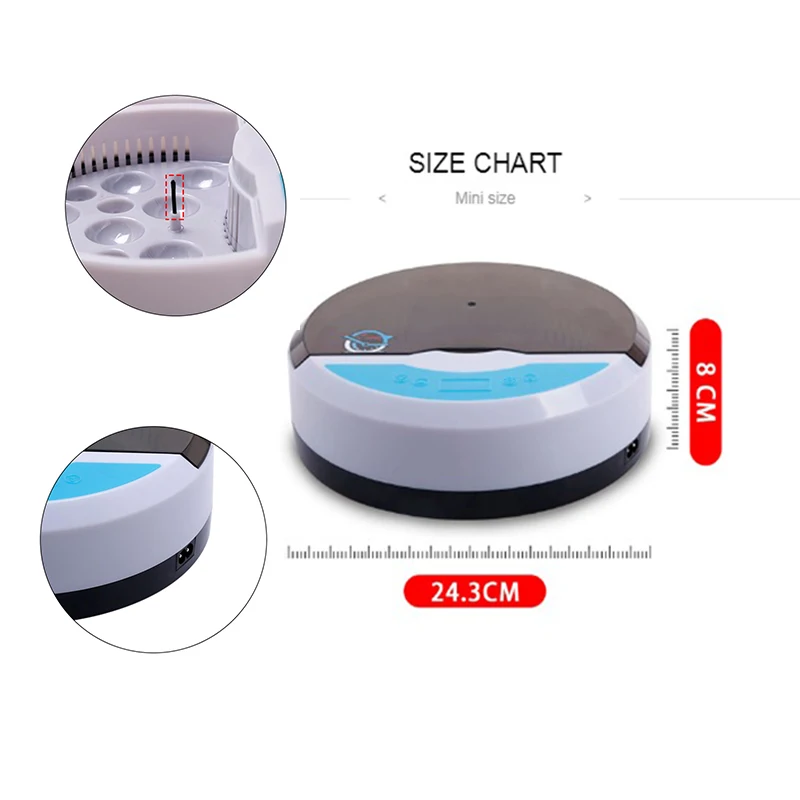 9 Eggs Incubator Digital Mini Automatic Egg Hatcher Machine with Turner for Hatching Pigeon Turkey Goose Quail Chicken | Дом и сад