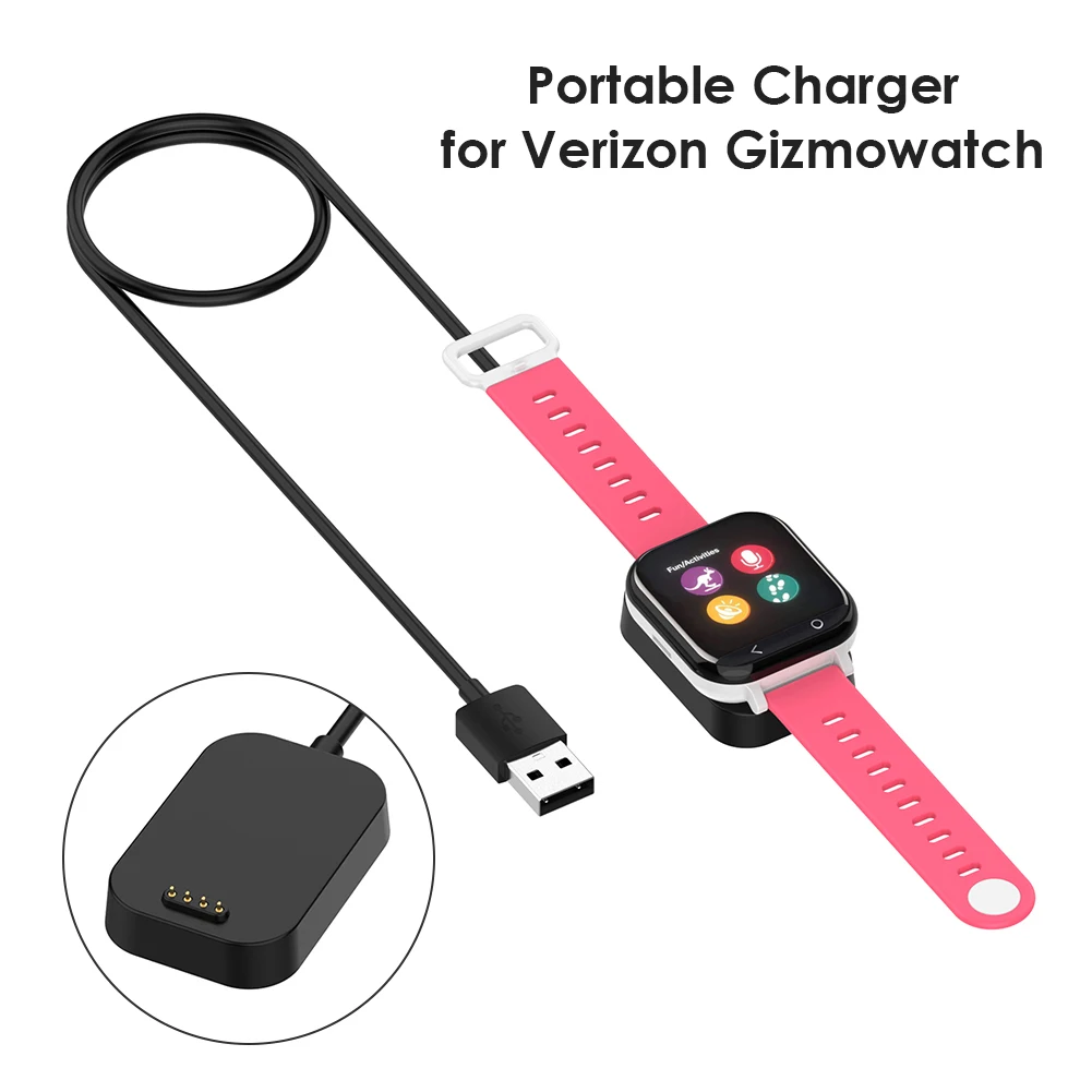 

Умные часы с USB-кабелем для зарядки, шнур для умных часов, беспроводной зарядный кабель, зарядное устройство, док-станция для Verizon GizmoWatch