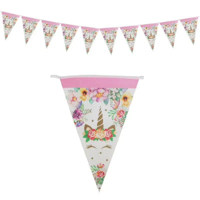 

New Products Unicorn Pennant Tray Popcorn Box Paper Cap Paper Cup Unicorn Birthday Party Set Unicorn Room Decor