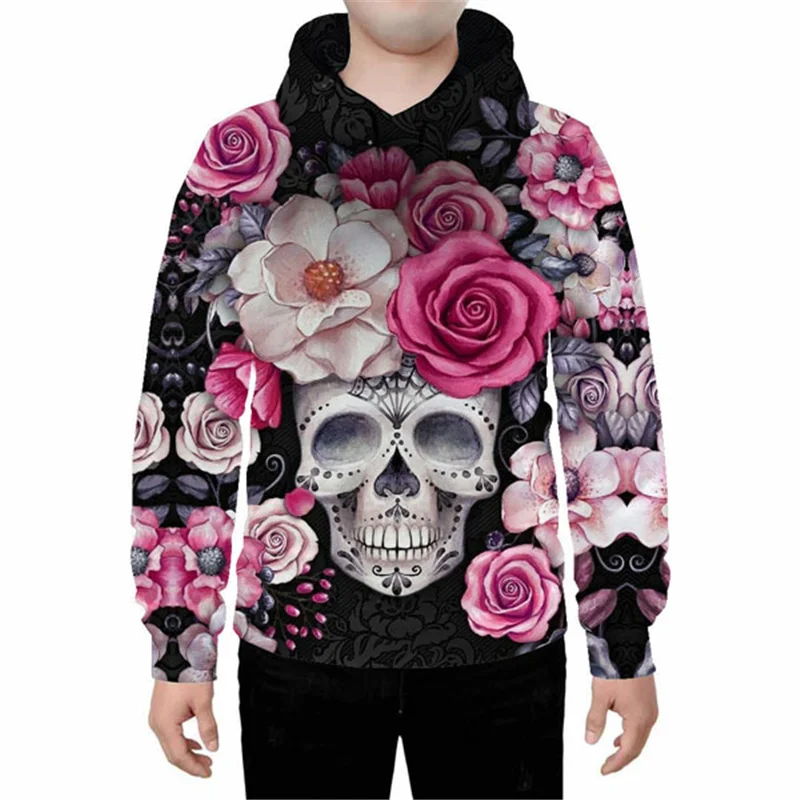 

2021 Men's Fall Men's Hoodies chic delight Heavy Skull Guard Round Neck Set Handsome Long Sleeve street Hip hop Funny jacket