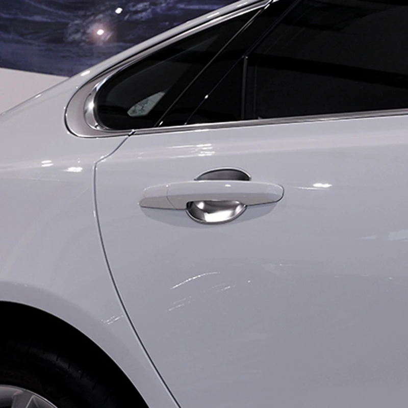Стильная хромированная Серебристая накладка на дверную ручку автомобиля из