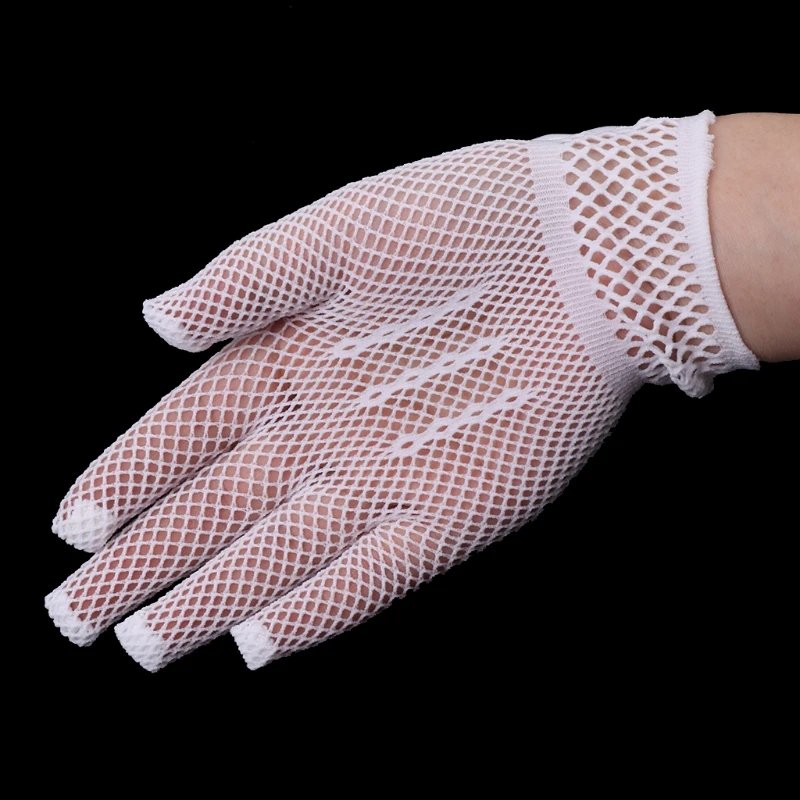 

Girls Gloves Princess Mesh Dress Accessories Hollow Bow Knot Prom For Kids Bride
