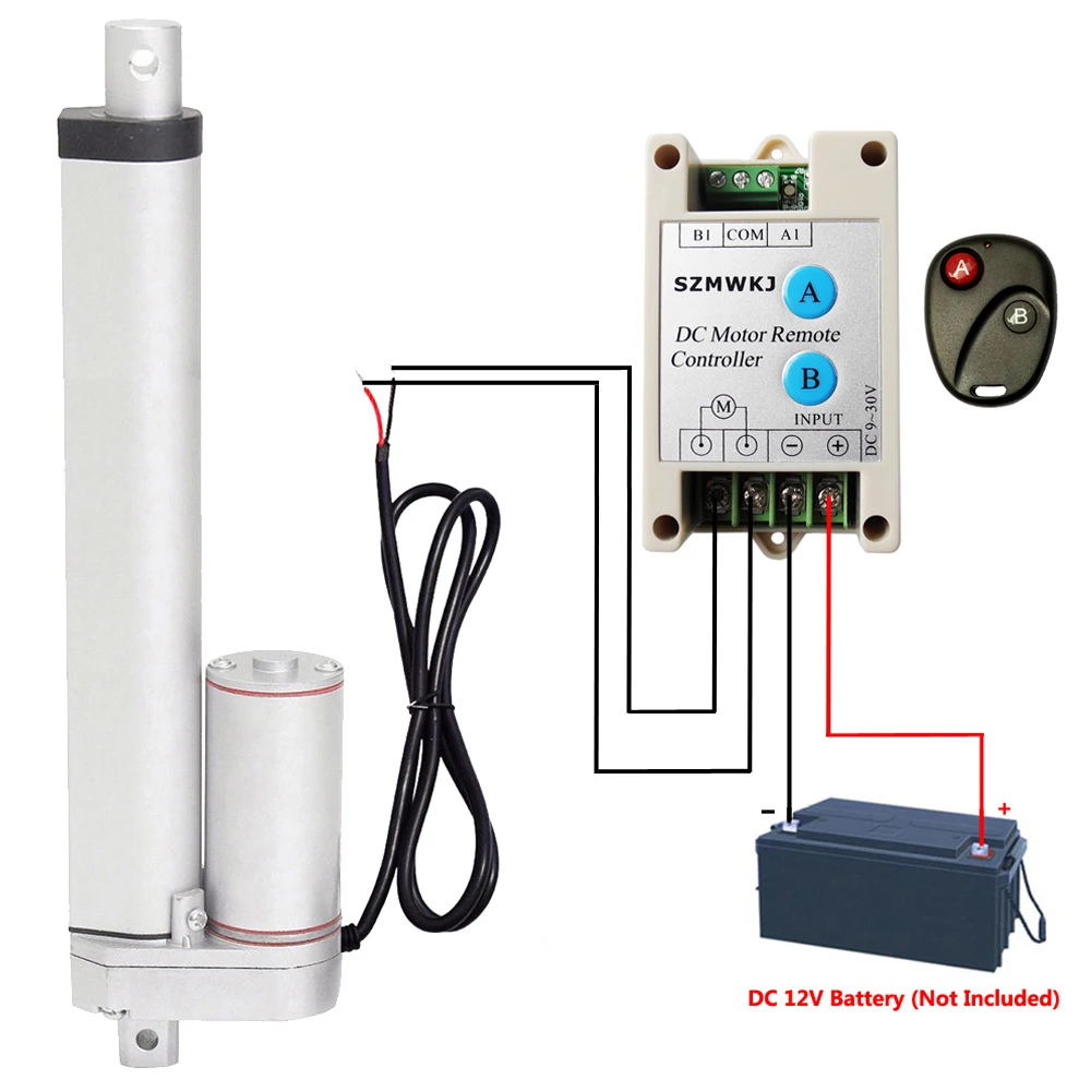 Комплект линейного привода 250 мм/10 &quot мощный двигатель 12 в пост. Тока фунтов