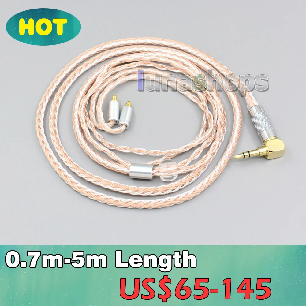 

2.5mm 3.5mm XLR Balanced 16 Core OCC Silver Mixed Headphone Cable For Sennheiser IE100 IE400 IE500 Pro LN006458