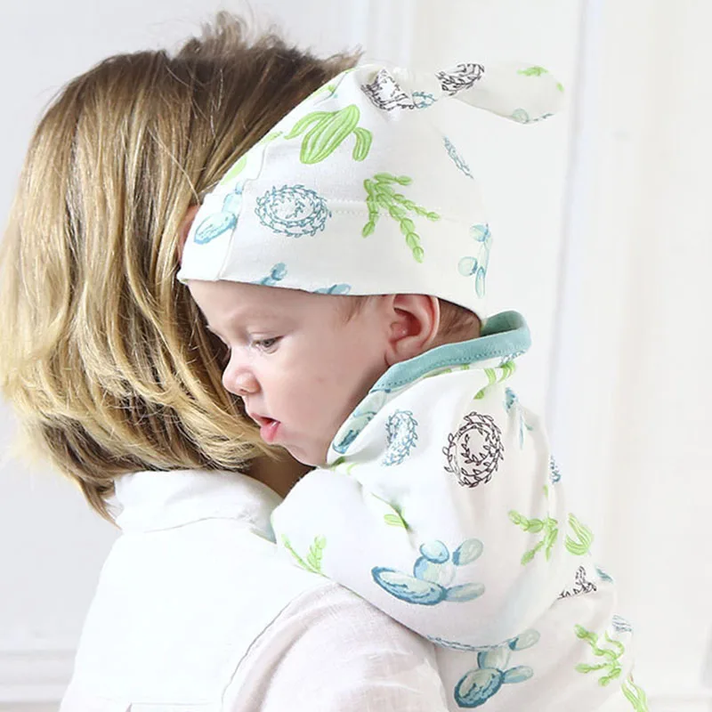 3 шт./лот детская Шапка-бини с мультяшным принтом для новорожденных девочек и