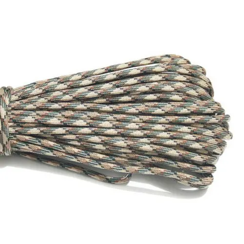 Light Greenish Black 30FT 550lb парашютный шнур с 7 ключевого веревка 4 мм диаметр Кемпинг Пеший Туризм на открытом воздухе дома 9,1 м камуфляжной расцветки - Цвет: Light Greenish Black