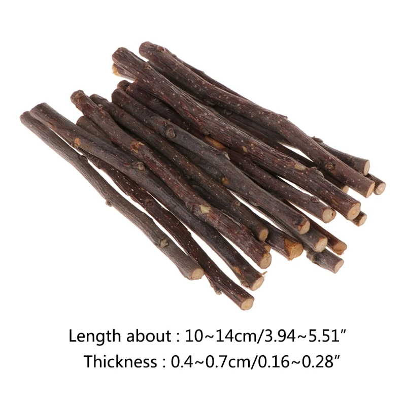 

20pcs Chew Stick Tree Branch Hamster Squirrel Natural Toys Parrots Rabbits