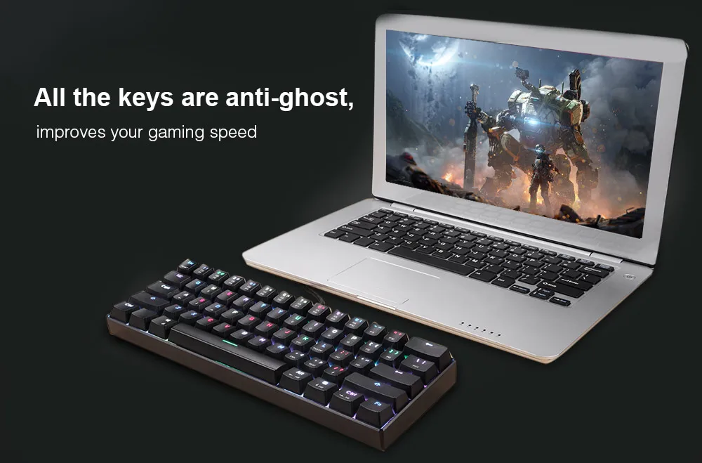 Motospeed CK108 RGB синий переключатель Механическая русская клавиатура Игровой проводной светодиодный BacklitAnti-Ghosting для геймера ПК настольный