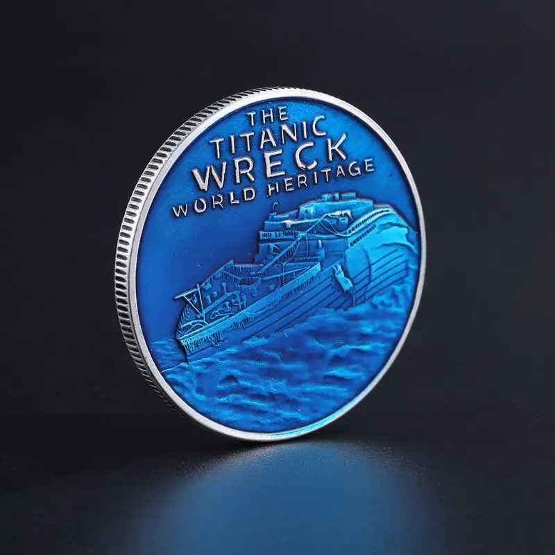 

Ocean Blue Silver Badge R.M.S Titanic April 10-15,1912 Titanic Ship In Memory of Rms Victims Commemorative Coins