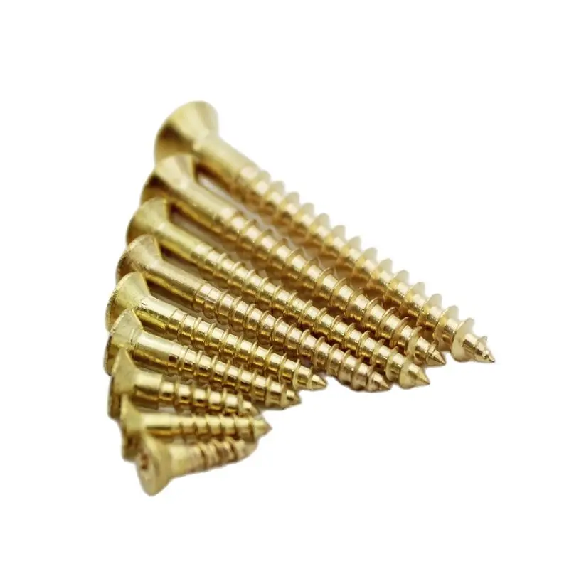

Solid Brass Self Tapping Screw Wood Working Tools Flat Head Carpenter's Small Furniture Wooden Box Hardware Accessories