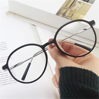 2021 unisex round anti blue light glasses frame with alloy legs women ultralight eyewear men vintage eyeglasses female