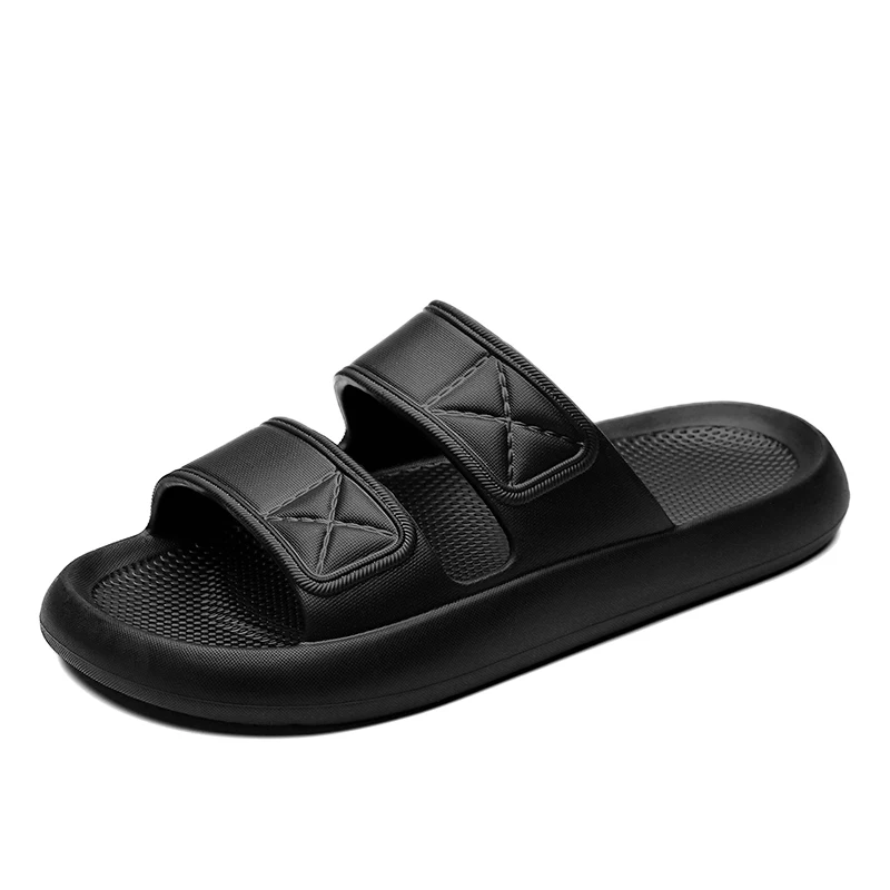 

Summer Fashion And Comfortable Non-Slip Wear-Resistant Men'S Sandals Indoor One-Word Rubber Flat Shoes Size 39-44 Wholesale
