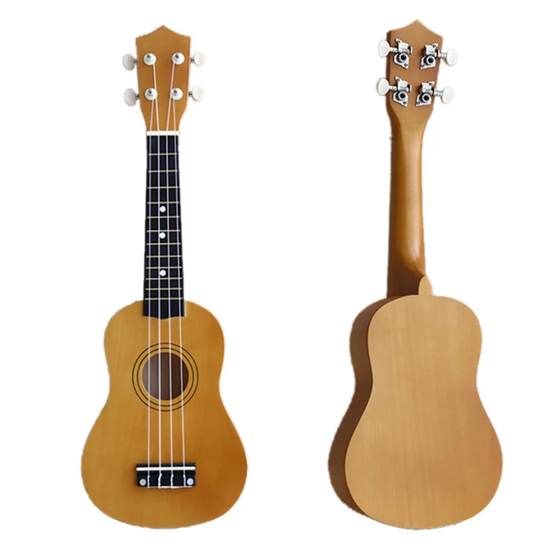 2Pc 21 Inch Soprano Ukulele 4 Strings Hawaiian Guitar Uke + String Pick for Beginners Kid Gift(Red Brown&ampMocha) | Спорт и