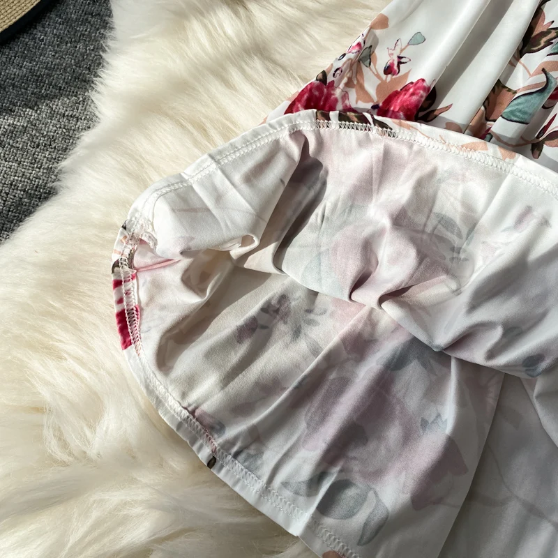 

Vintage slim 2020 floral print Autumn mini short Dress Party fall dress vestido de festa Women retro a-line dress