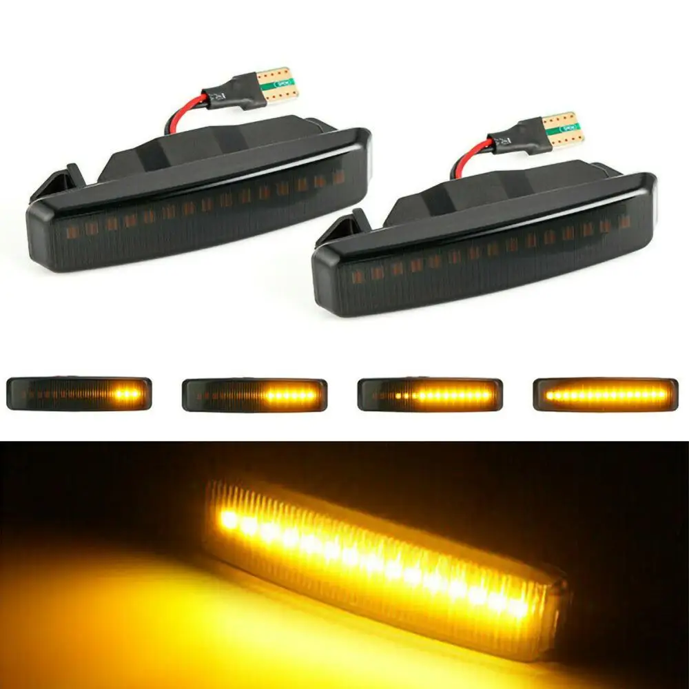 

2PCS Dynamic Turn Signal Light Side Marker Fender Fit for BMW 5 Series E39 1995-2003