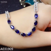 kjjeaxcmy boutique jewelry 925 sterling silver inlaid natural sapphire fine female bracelet support detection popular