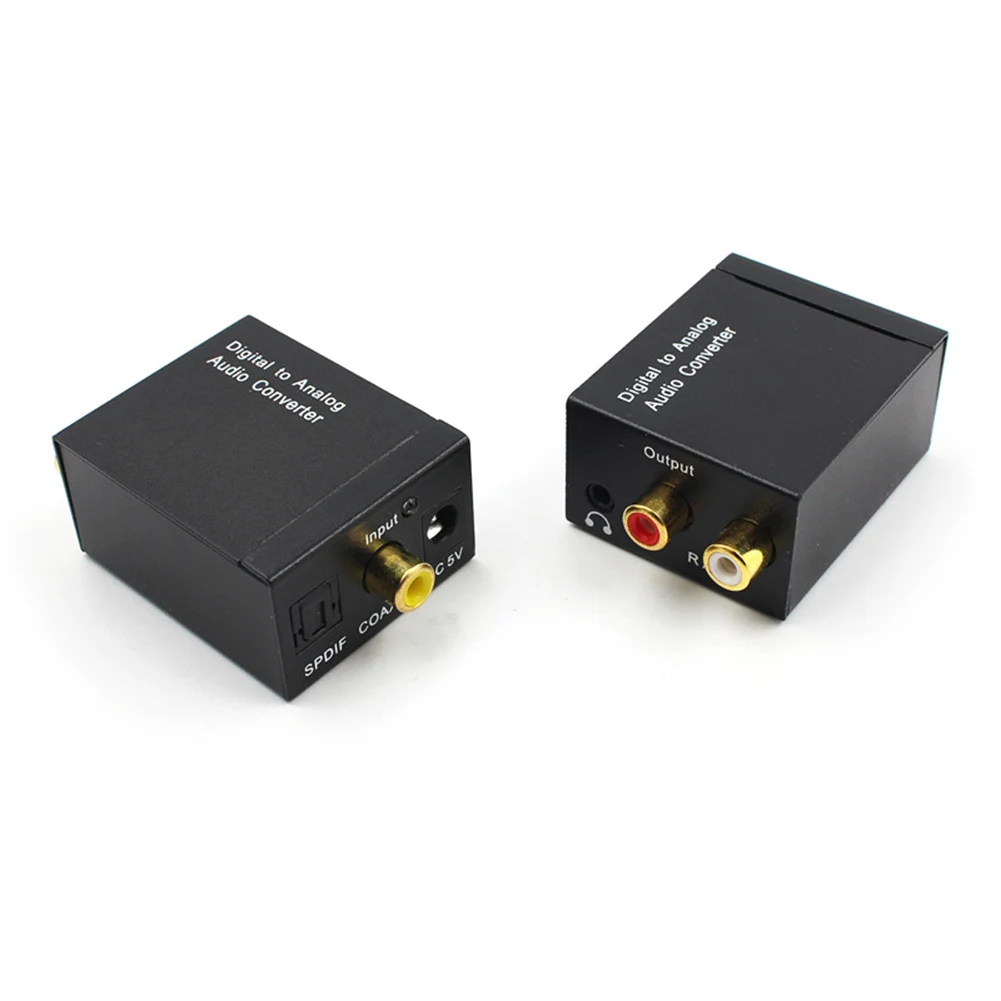 Новый 3 5 мм оптический коаксиальный Toslink цифро аналоговый RCA R/L аудио конвертер