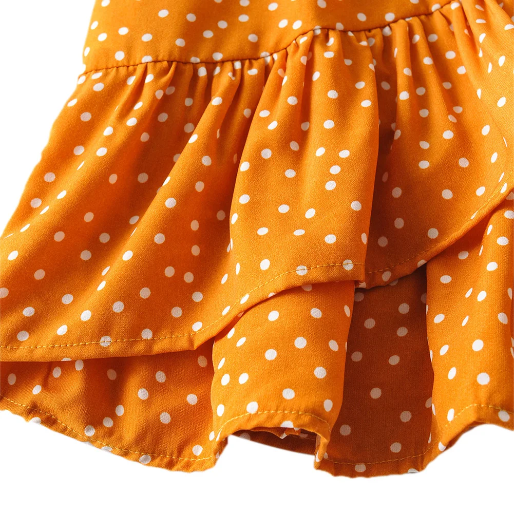 

Dress Women Summer 2020 Boho Casual Dot Sashes Ruffle Dresses Vestidos Robes Kobieta Sukienka Jurken Robe Femme Free Shipping