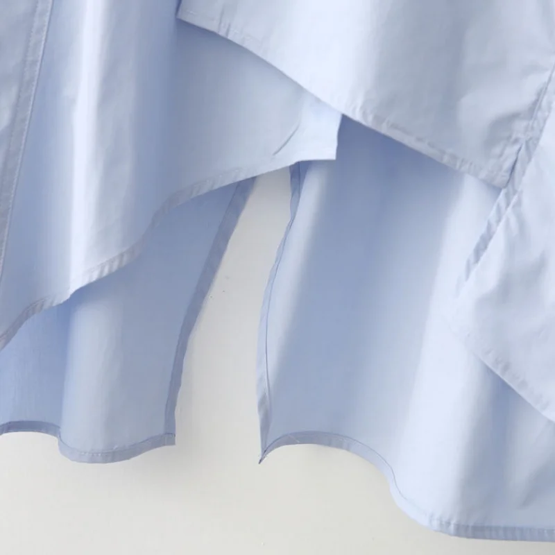 Светильник Кая дизайнерская Асимметричная женская рубашка с длинным рукавом