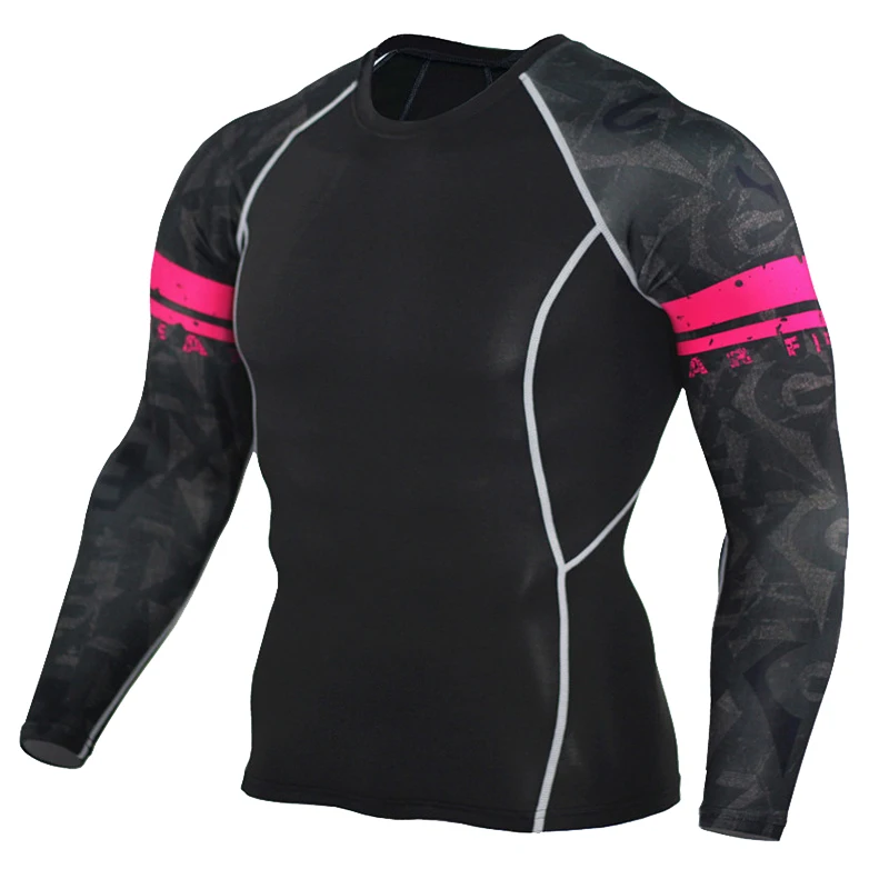 Спортивная одежда для фитнеса Бодибилдинг Рашгард Футболка компрессионная