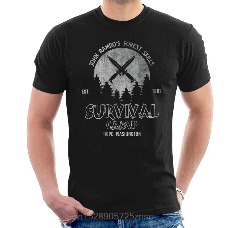 Напечатанный 2020 camiseta Джон Рэмбо лесные навыки выживания лагерь первой крови