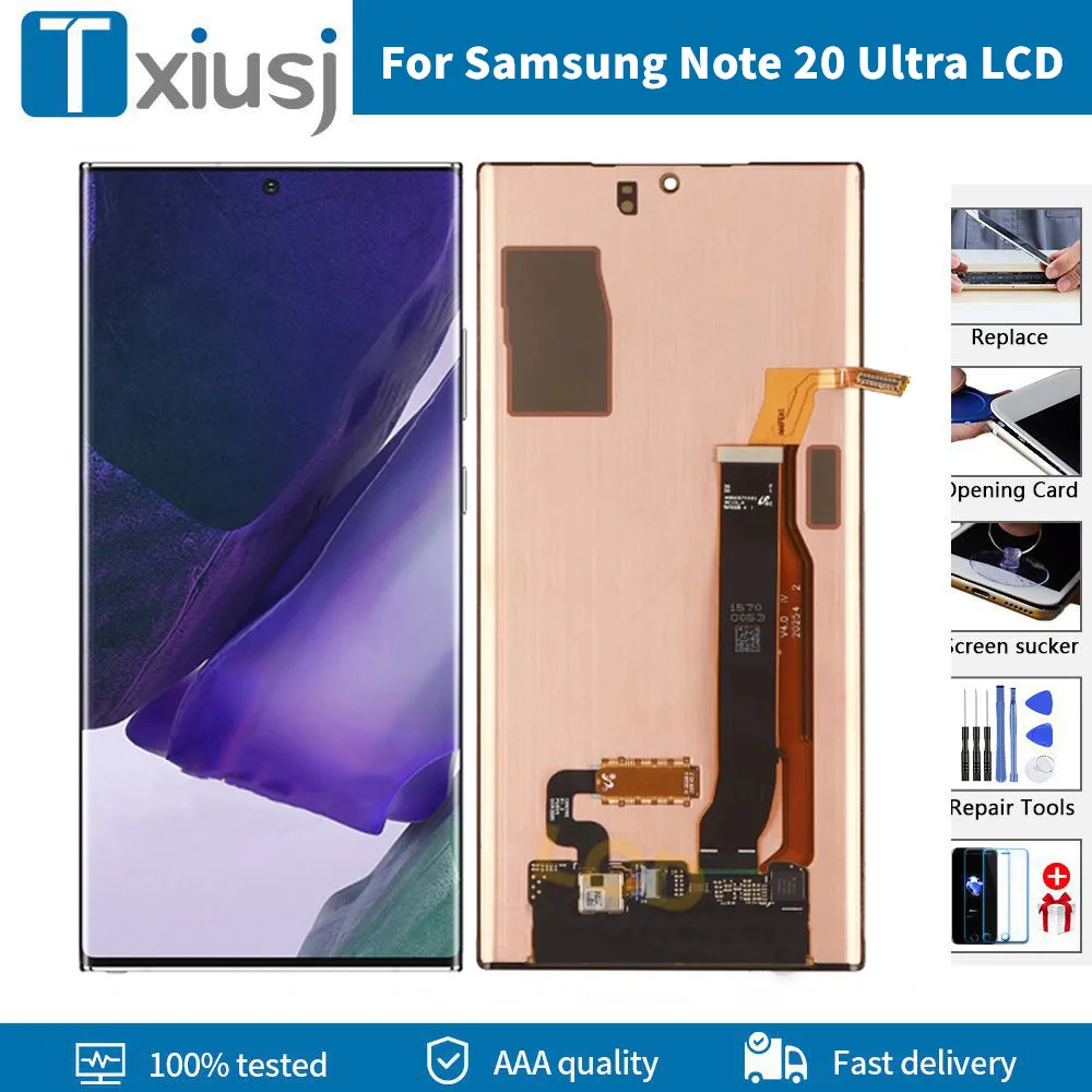 

Оригинальный 6,9 "AMOLED для Samsung Note 20 Ultra, ЖК-дисплей для Galaxy Note20 Ultra SM-N985F/DS, цифровой преобразователь сенсорного экрана