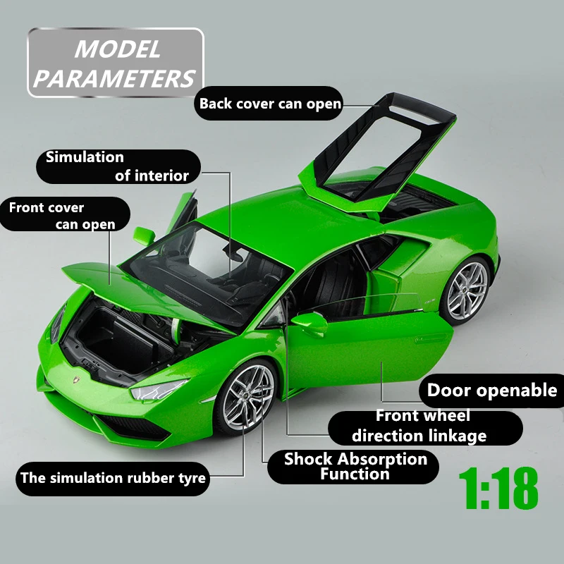 Welly 1:18 Lamborghini LP610-4 модель автомобиля из сплава Моделирование Украшение коллекция