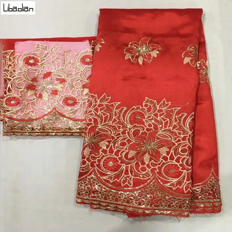 Африканская ткань 5 + 2 ярдов/за штуку Бесплатная доставка Индийский Шелк сырец