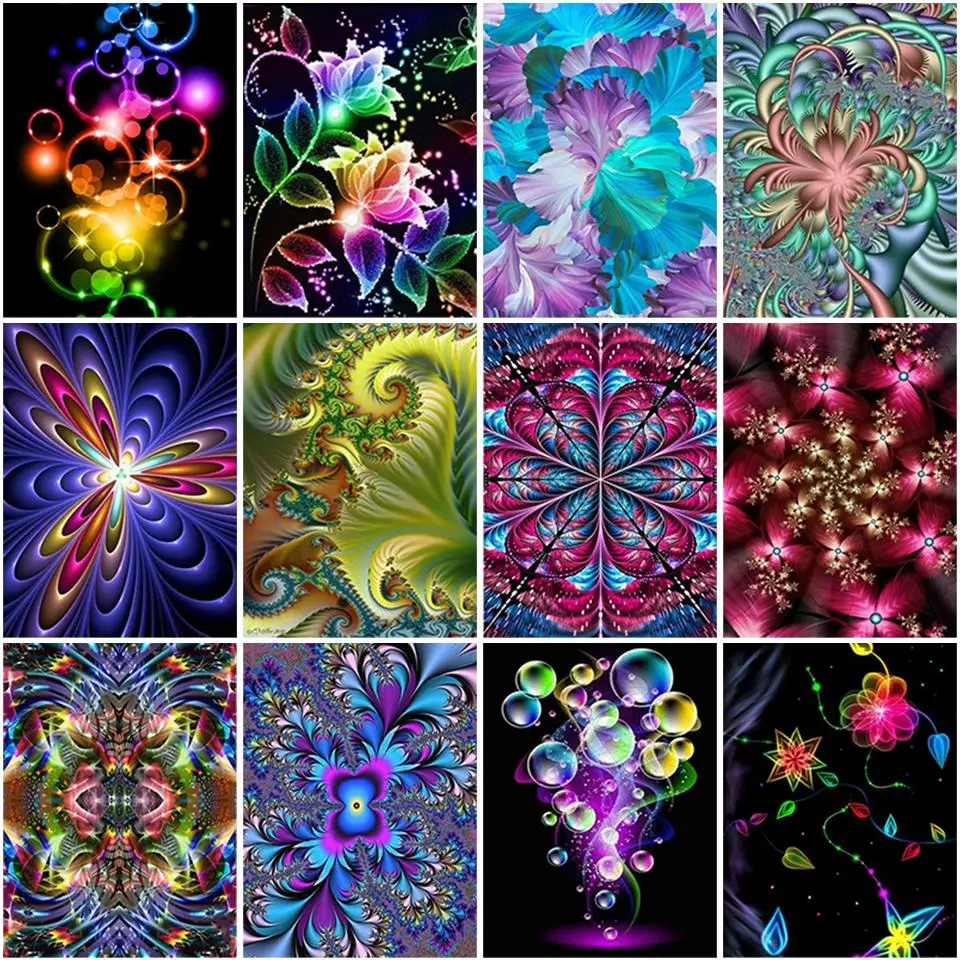 

Full Square Round Diamond Painting Mandala Cross Stitch Color Abstract 5D Diamond Embroidery Rhinestone of Picture Home Decor