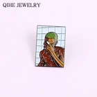 Эмалированная брошь R  B певица, значки на лацкан, металлические значки на заказ, модные ювелирные изделия, подарок для женщин и мужчин