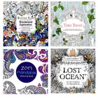 Книжка-раскраска для граффити для детей и взрослых, 1 шт., 24 стр., цветок Мандала