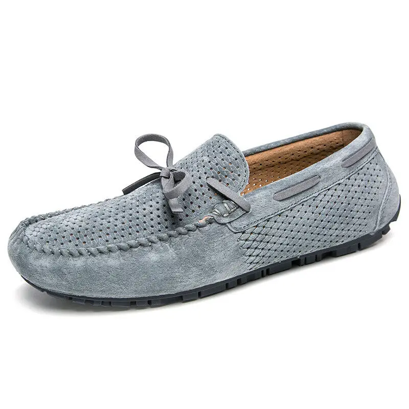Мужские туфли-лодочки Лоферы без застежки Мокасины для вождения Дышащая мягкая
