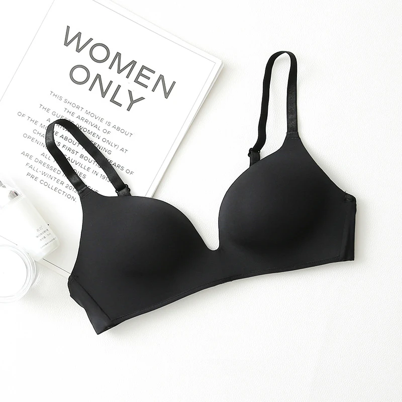 Seamless Bras for Women Push Up No Wire Brassiere A B Cup Underwear Three Quarters(3/4 Cup) Lingerie Sexy Bra | Женская одежда
