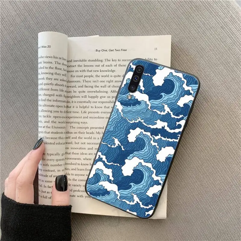 

Waves case for airpods cover Phone Case For Samsung galaxy S 9 10 20 A 10 21 30 31 40 50 51 71 s note 20 j 4 2018 plus