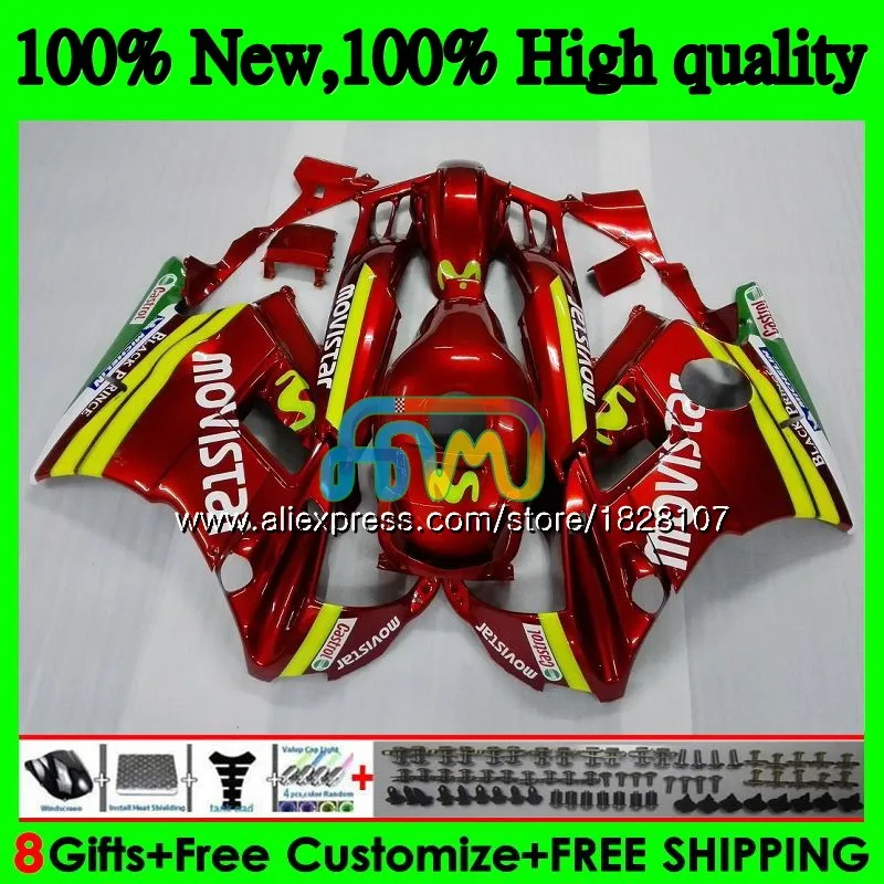 

Корпус + обтекатель для HONDA CBR 600F3 600 F3 FS CBR600FS 3b.18 CBR600 F3 CBR600F3 1995 1996 97 Movistar red 1998 95 96 97 98