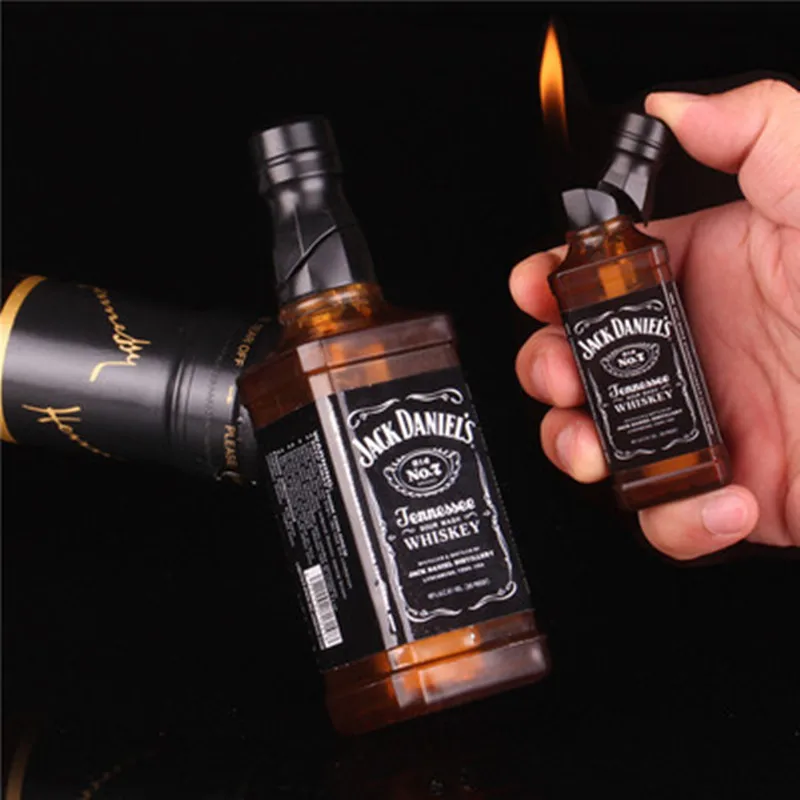 

Creative Lighter Wine Bottle Butane Open Flame Lighter Furniture Ornament Men's Gift Series Smoking Accessories