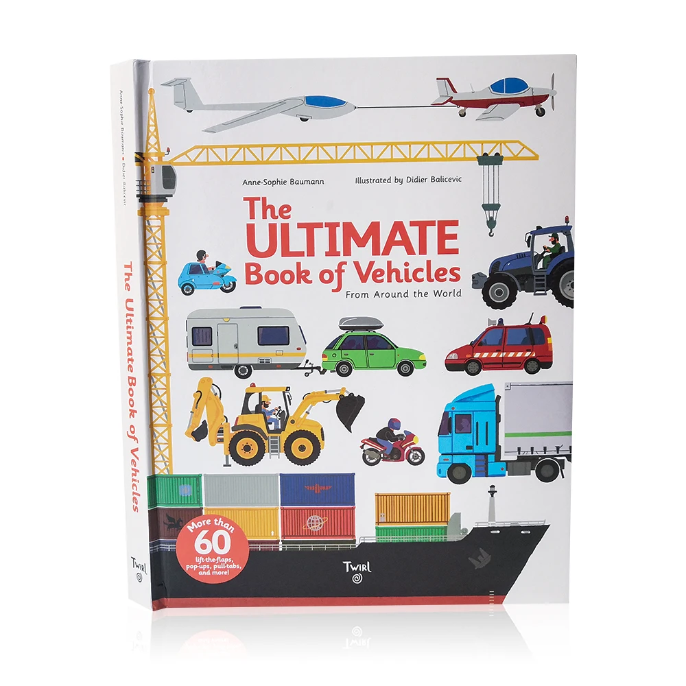 

The Ultimate Book of Vehicles:Baby kids 3D Flap Picture Books Learn English education Toys Activity Books for child 3-8years old